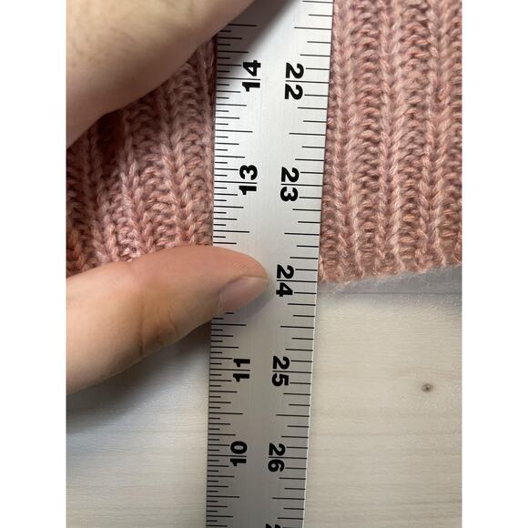 Lauren Conrad Sweater Womens Large Pink Orange Striped Sequin Knit Pullover - Picture 4 of 10